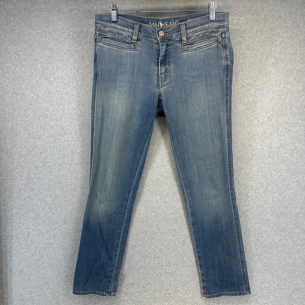 MIH Jeans Paris Jeans Womens Size 27 Blue Mid Rise Cropped Slim Leg